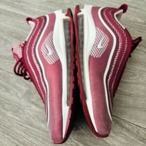 Nike Burgundy and White Athletic Shoes